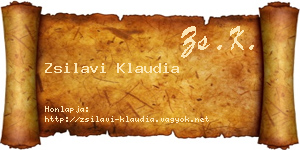 Zsilavi Klaudia névjegykártya